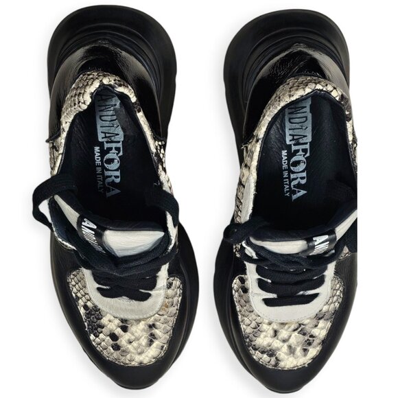Andia Fora Spike Python Sneakers - Women's US 6 / EU 36 - Platform Rock - Black - Picture 2 of 7